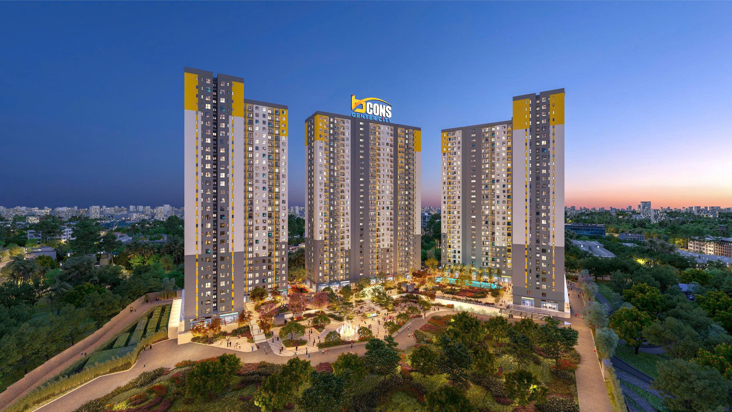phối cảnh bcons bình an đông tây