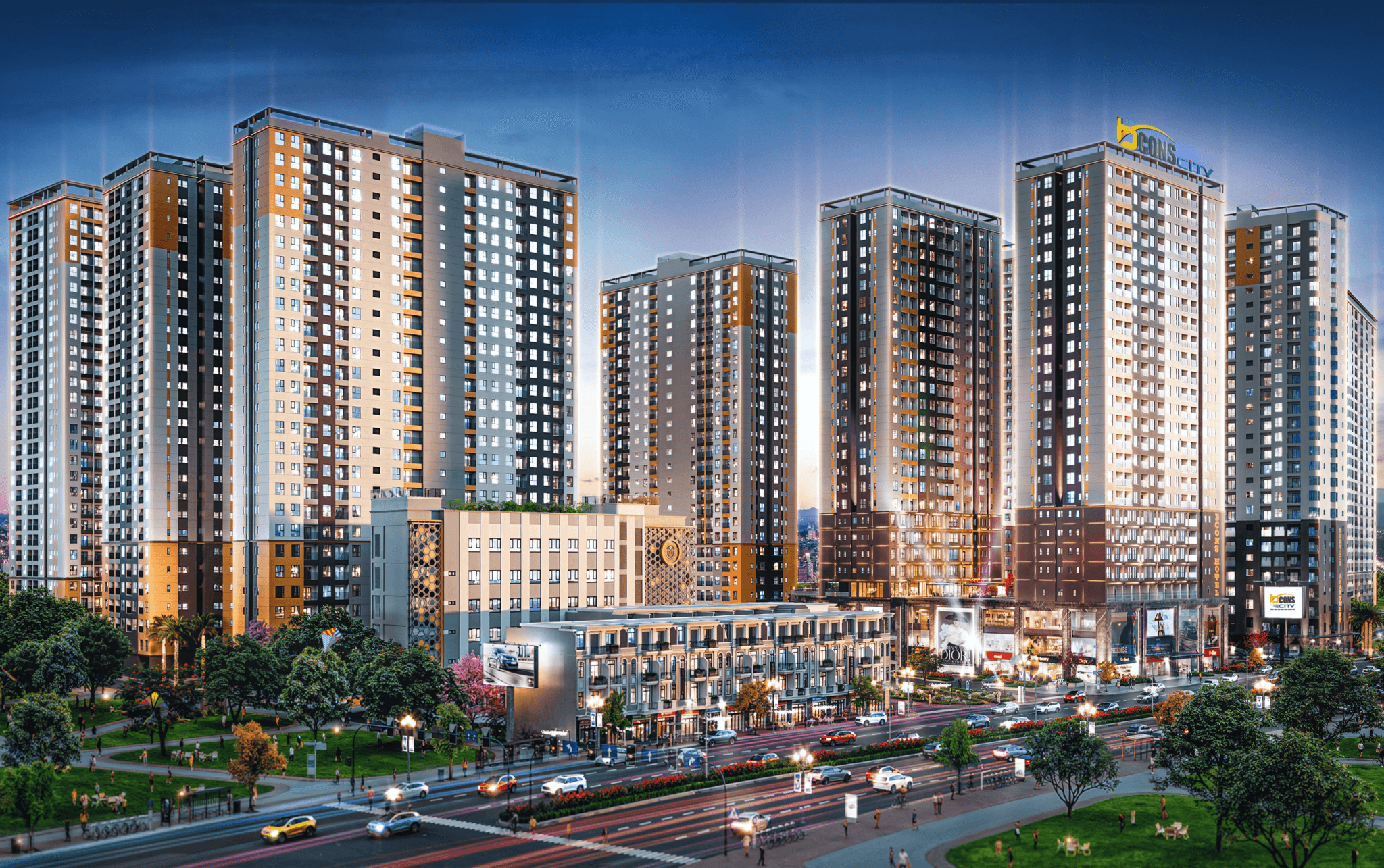 bcons city phối cảnh khu đô thị bcons city