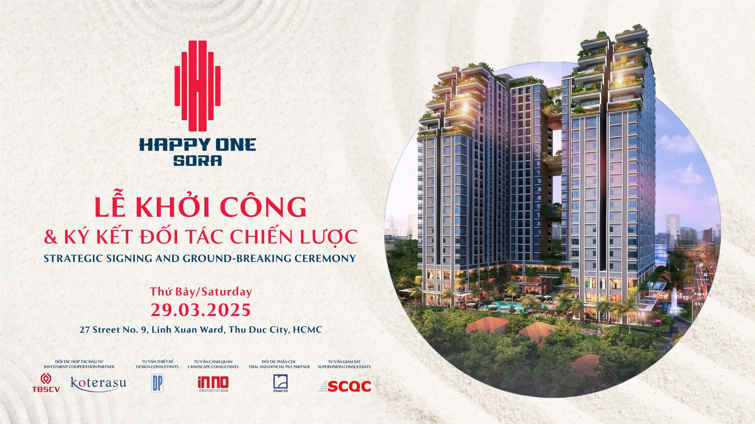 LE KHOI COING lễ khởi công dự án happy one sora