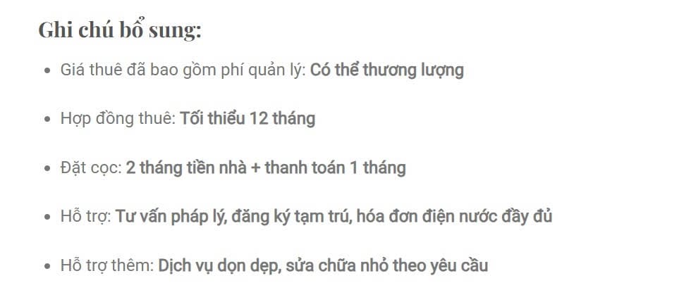 CHO THUÊ BCONS SOLARY