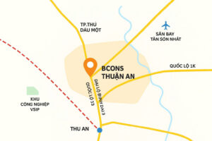 vị trí dự án bcons newsky