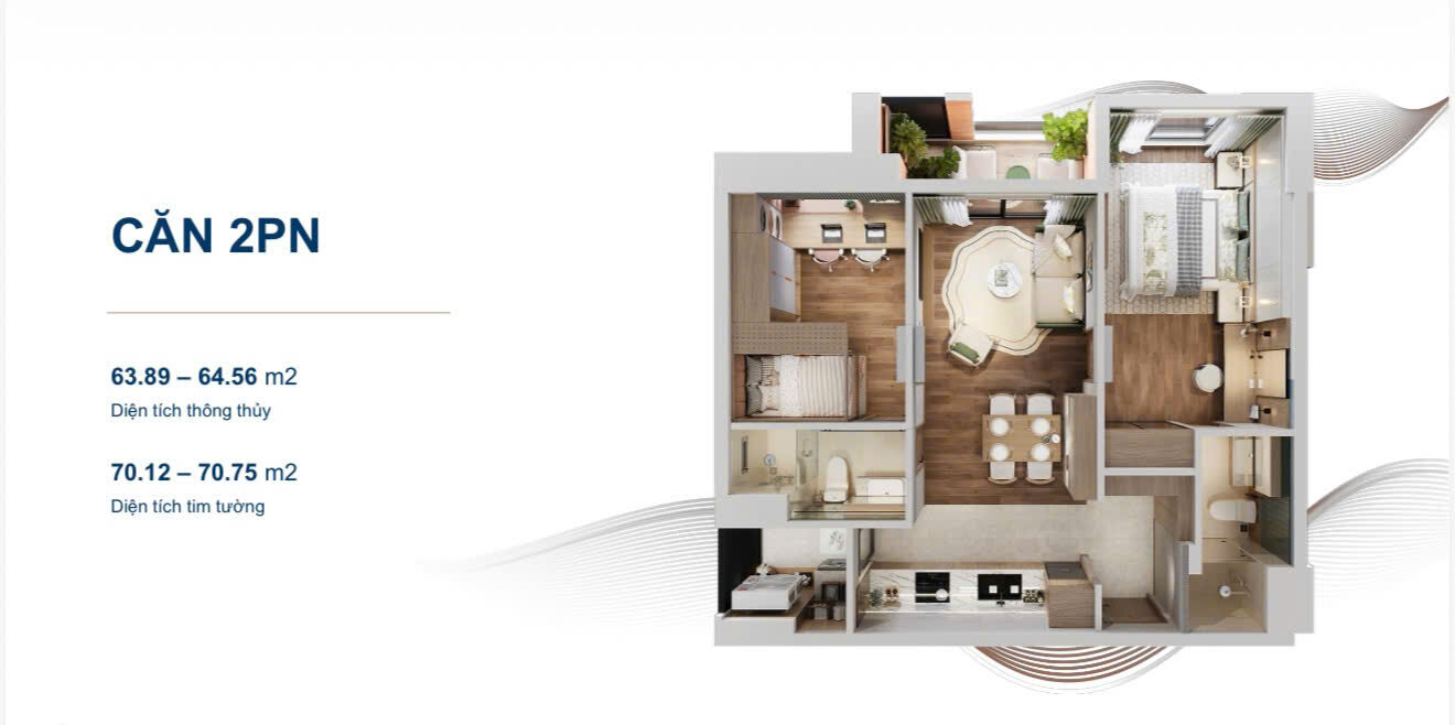 thiết kế căn hộ 2pn