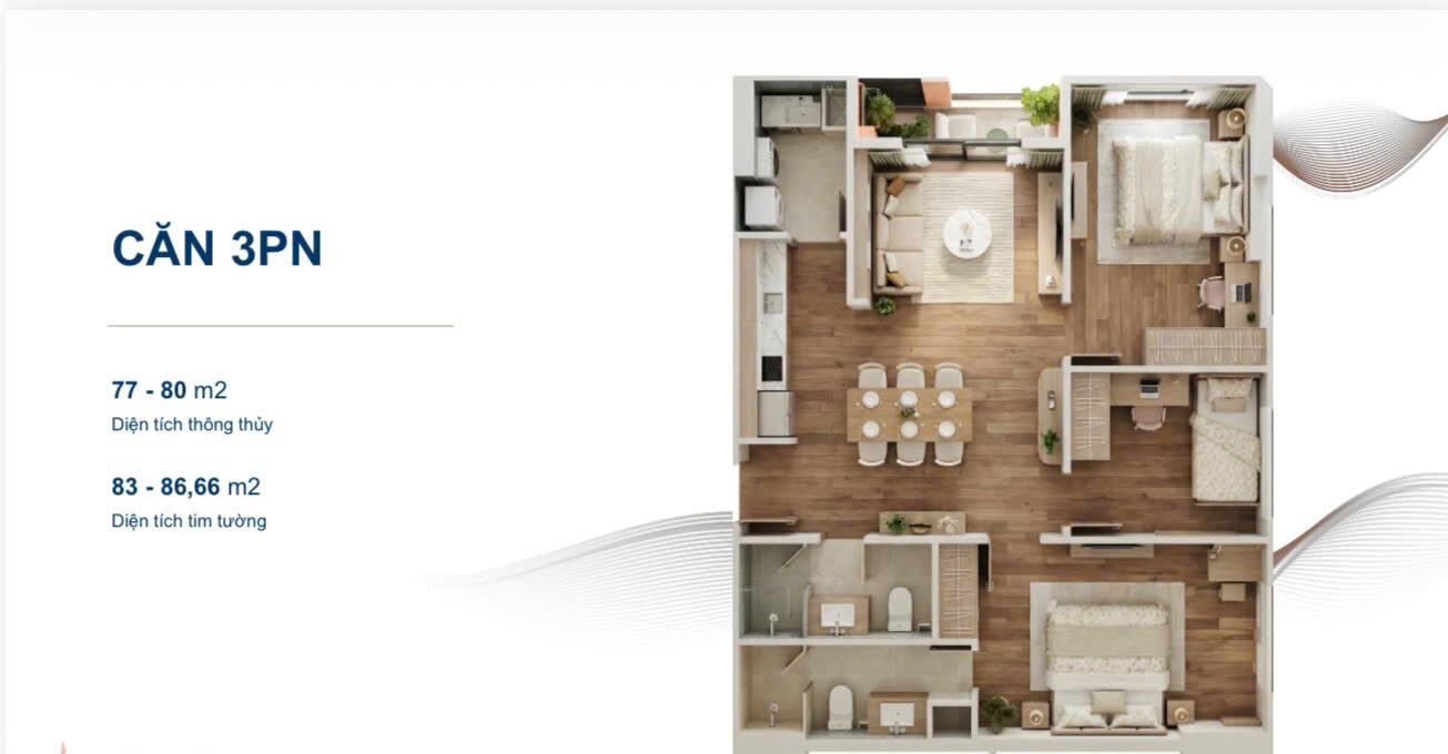 thiết kế căn hộ 3pn