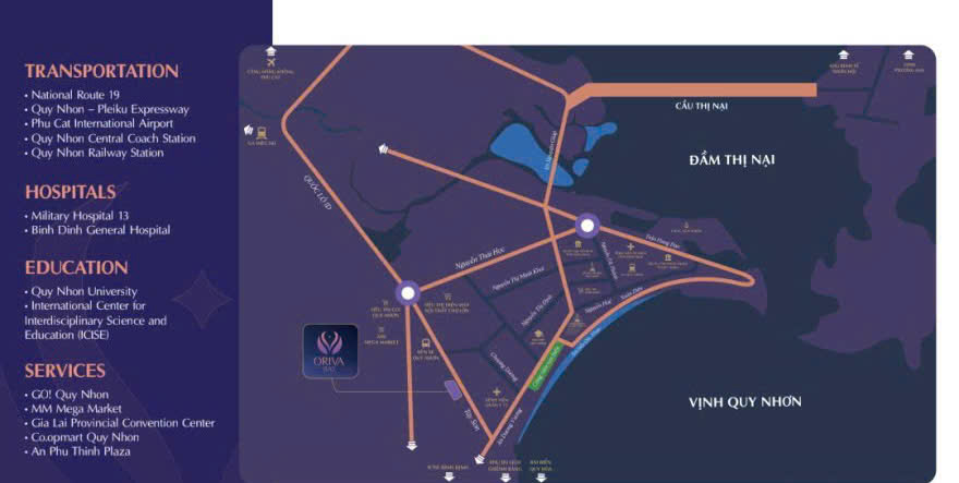 vị trí dự án oriva bay