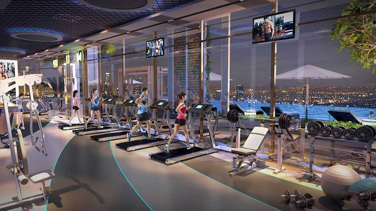 phòng tập gym tại dự án