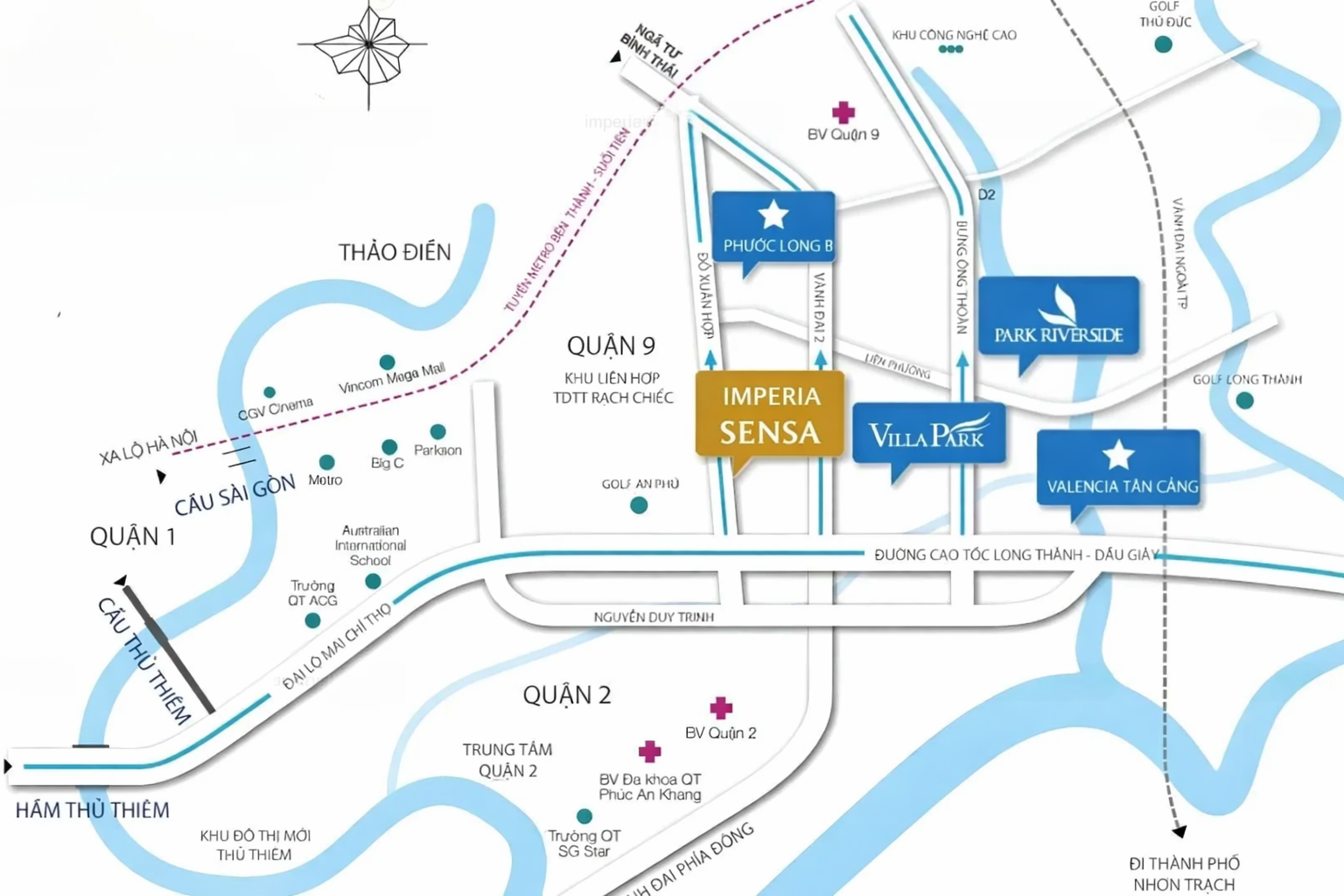 vị trí dự án imperia sensa park