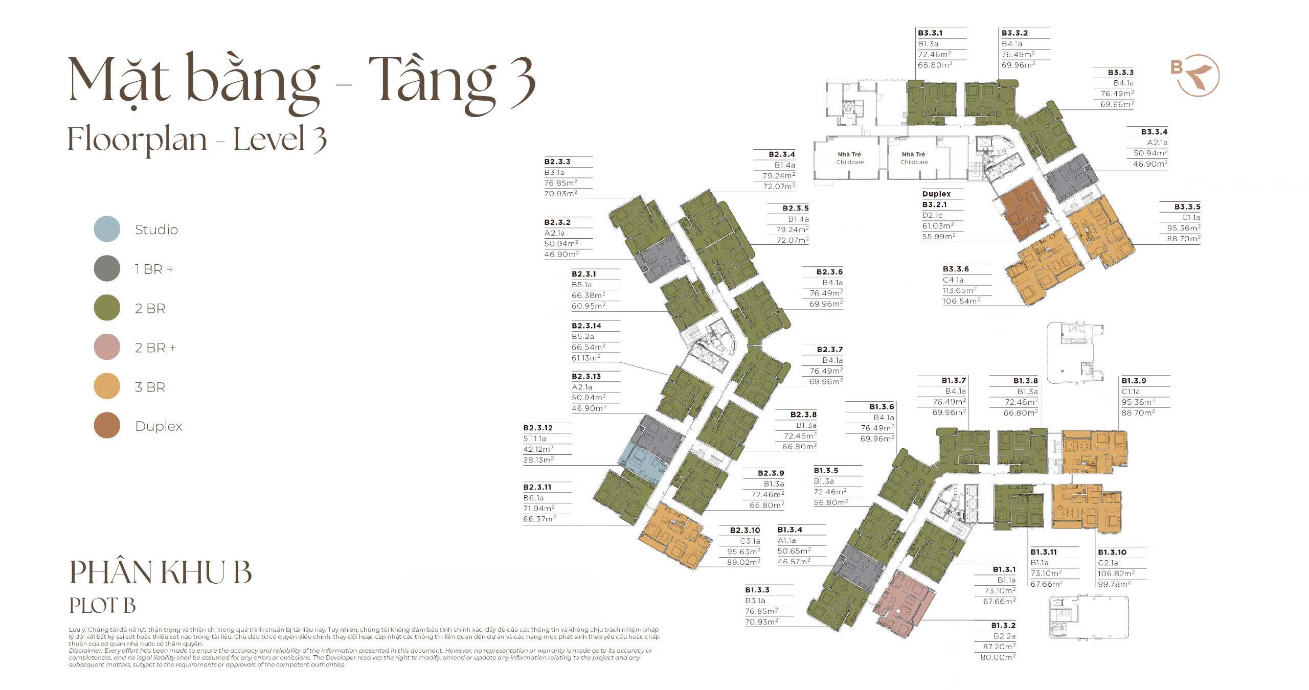 mặt bằng tầng 3