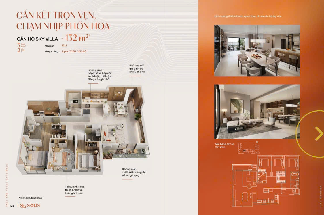 thiết kế căn hộ sky villa