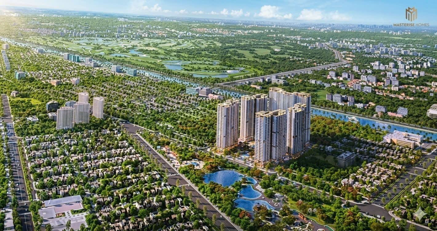 phối cảnh căn hộ masterise hóc môn